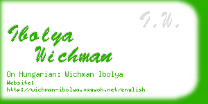 ibolya wichman business card